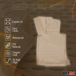 BMW X5 E70 Floor Mats - Omac - Rubber TPE - Beige - '07-'13